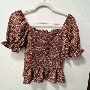 Boutique Floral Smocked Top
